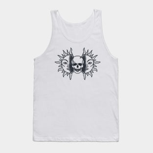 Sunflower skull Tank Top